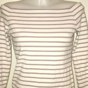 Boat neck long sleeve tee